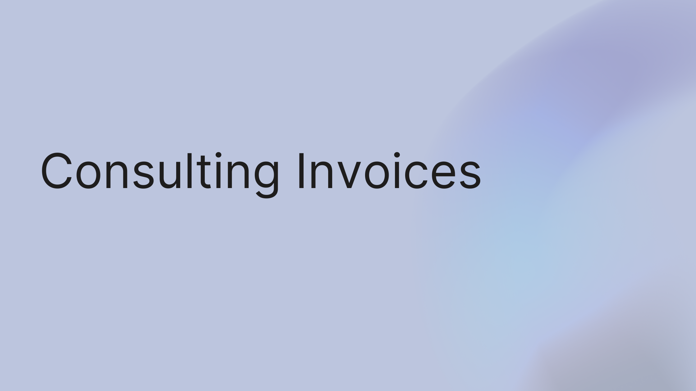 A Better Invoice Template for Consulting