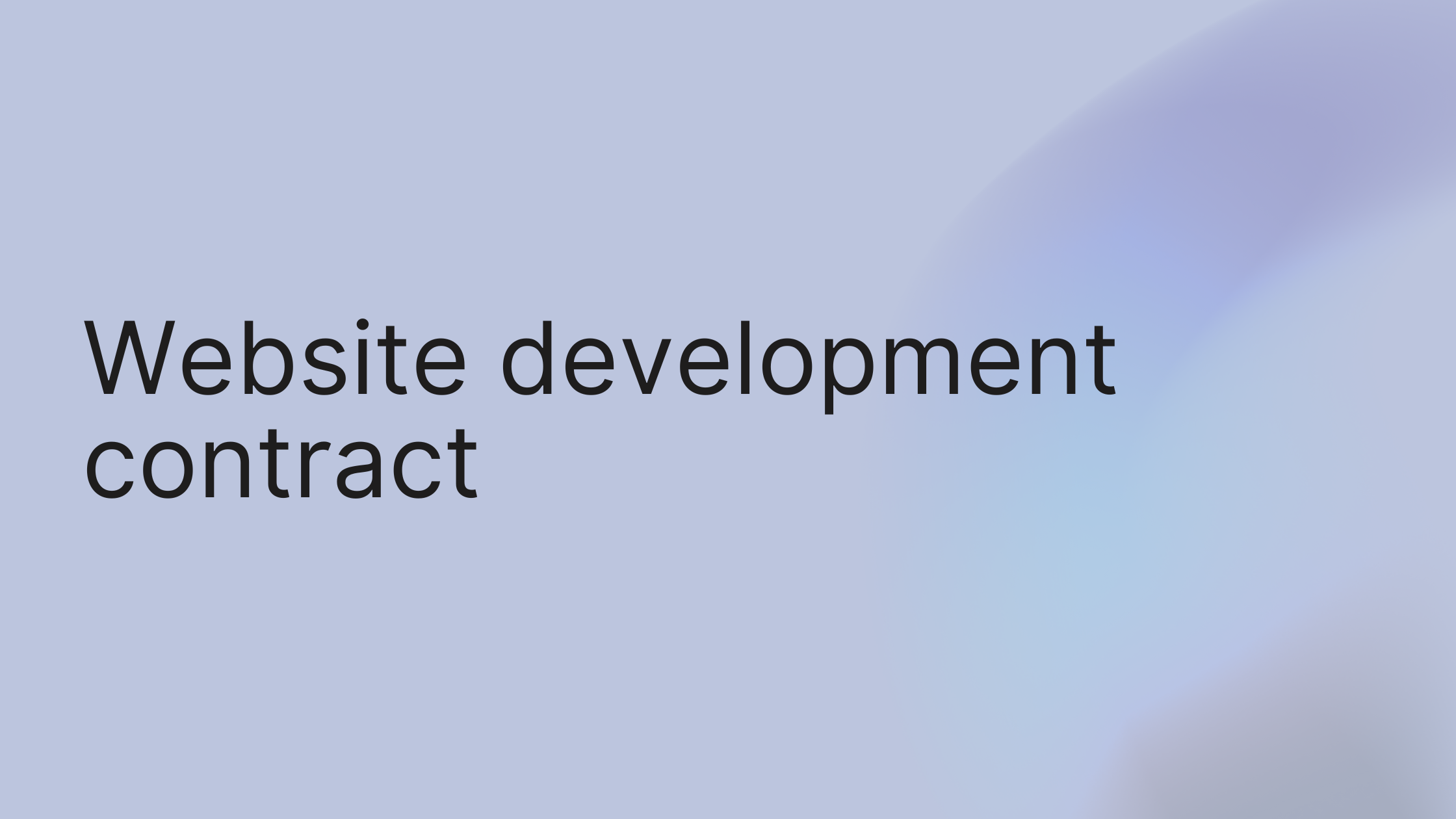 Website Development Contract Template That Works